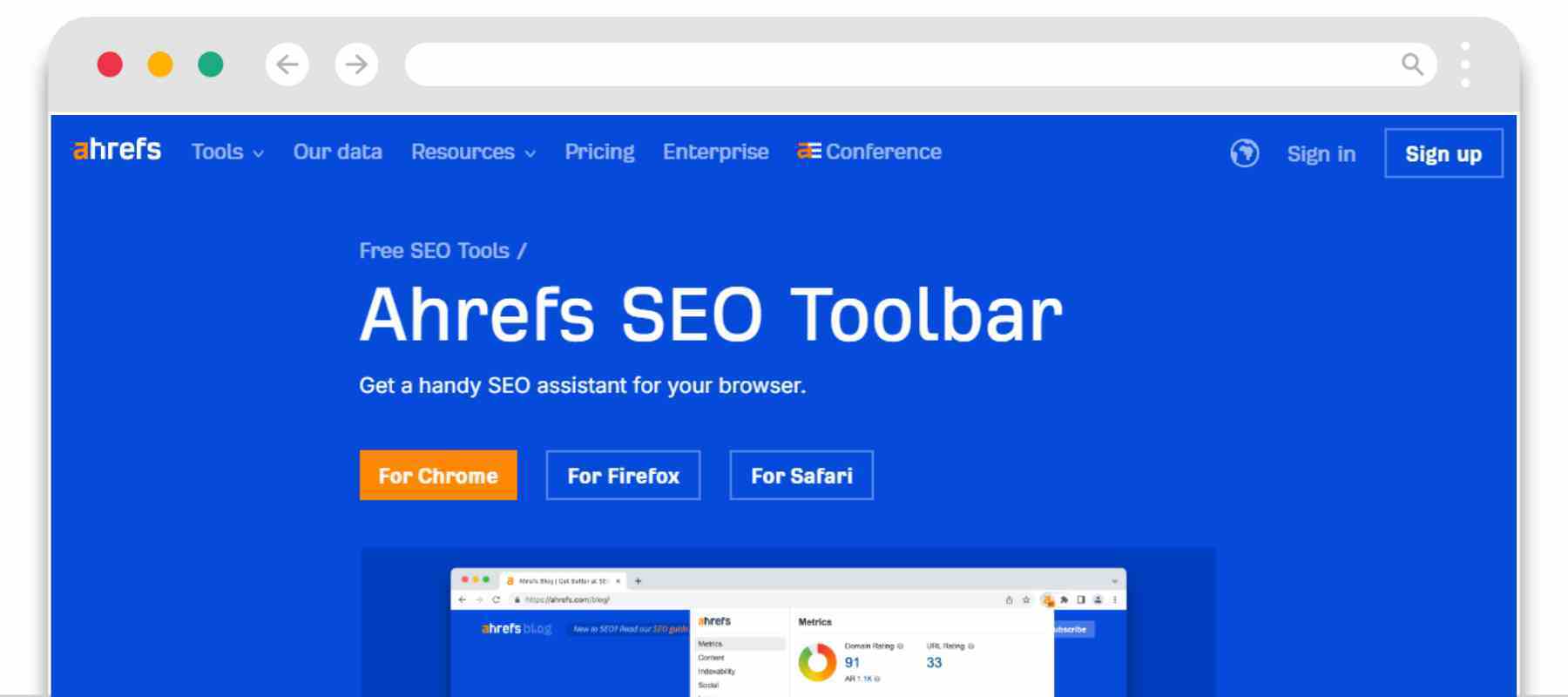 ahref - SEO Chrome Extensions for SaaS Startups
