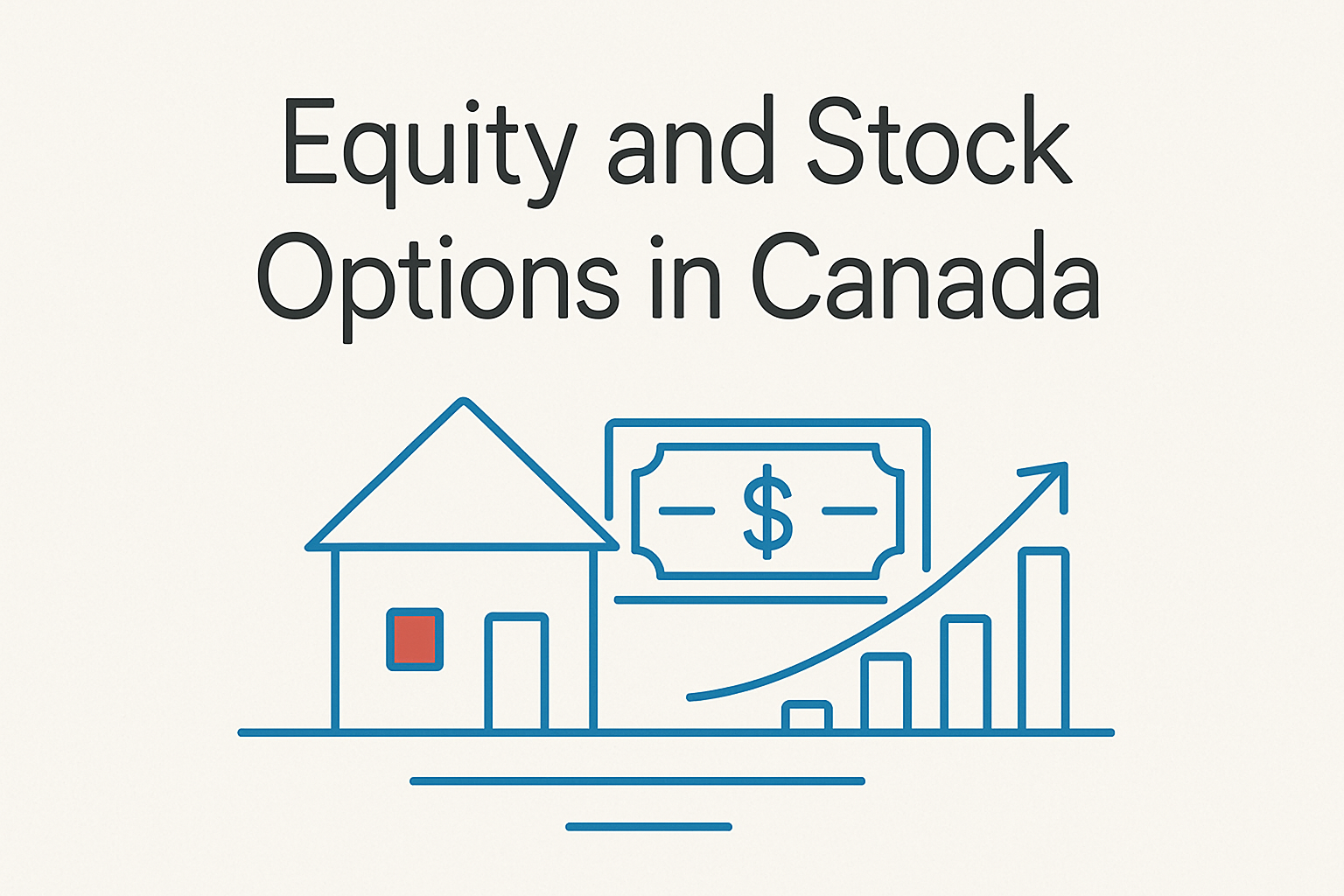 Canadian startup founder reviewing equity spreadsheet, stock option plan, and cap table with tax implications and vesting schedule